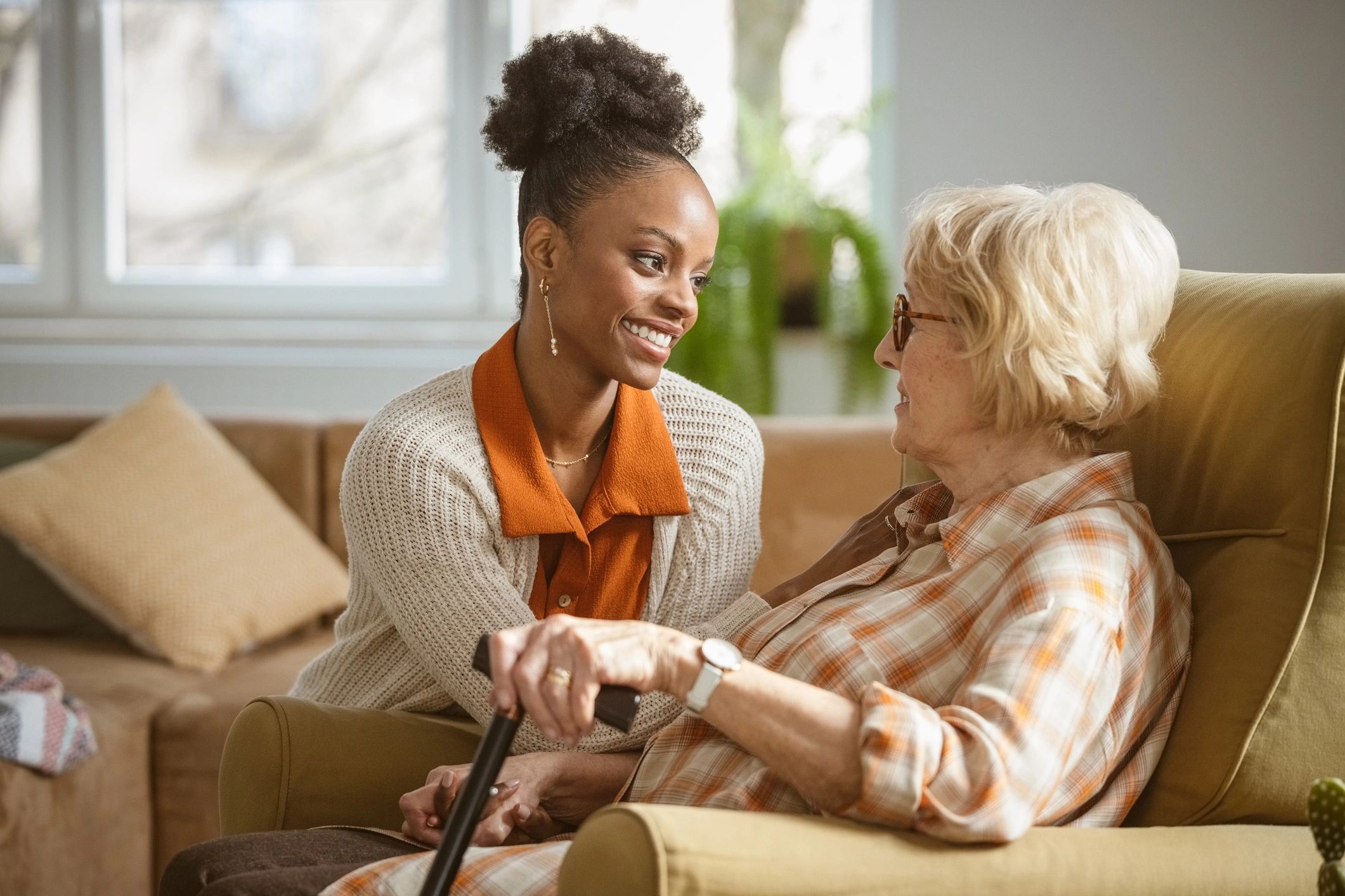 Caregiver with elderly woman